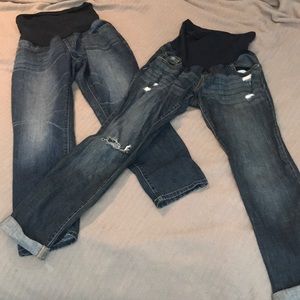 Lot of 2 Pair of Maternity Jeans